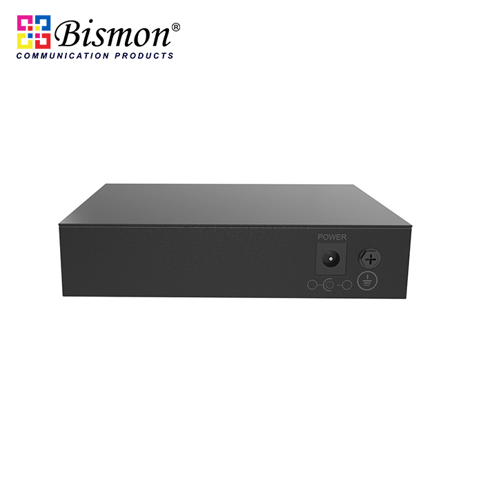 4*10/100/1000M RJ45 ports and 2*1000M uplink SFP fiber Unmanaged PoE fiber switch (65W)